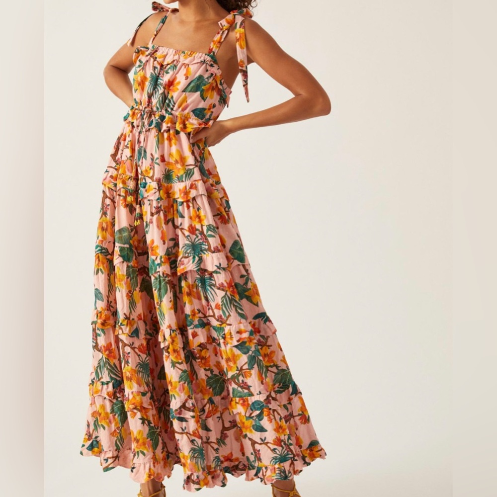 NWT Farm Rio Square Neck Maxi Dress